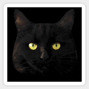 Black Cat's Face Sticker